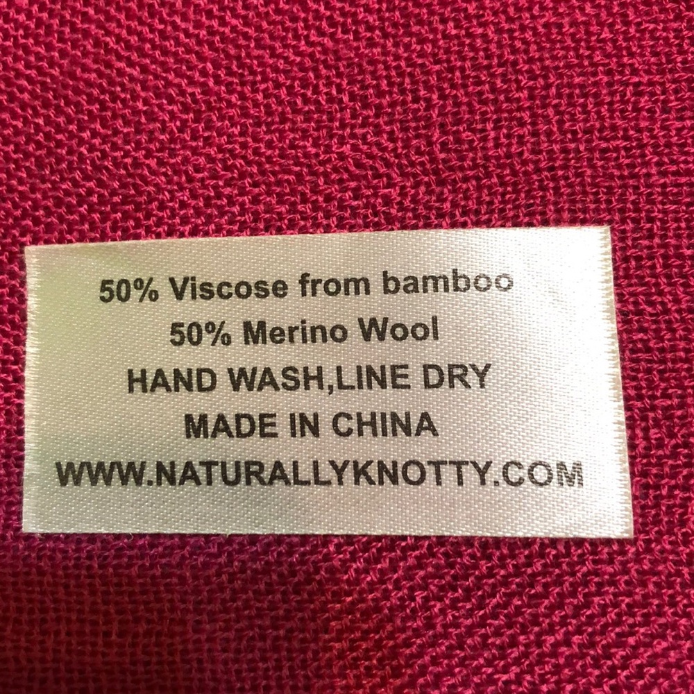 Pashmina Raspberry wool scarf - Picture 8 of 8